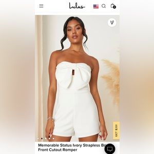 Lulus romper I wore on my bachelorette! Loved the bow on the front and open back